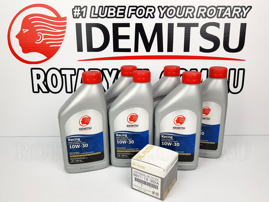 Idemitsu Oil Change Kit - 6x 10w30 + Genuine Mazda Filter